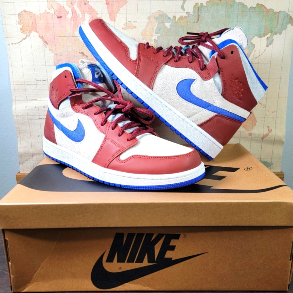 BRAND NEW Jordan 1 High Zoom Air CMFT Team Red Men's Size 10.5 - Picture 1 of 9